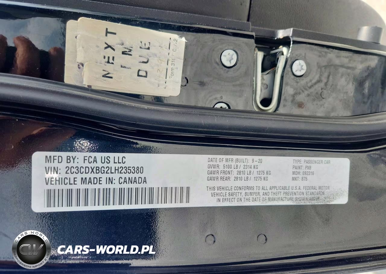 2020 Dodge Charger Sxt VIN:2C3CDXBG2LH235380 - 12