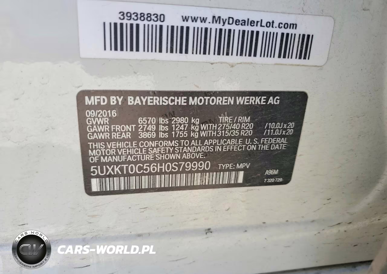 2017 BMW X5 Xdr40E VIN:5UXKT0C56H0S79990 - 14