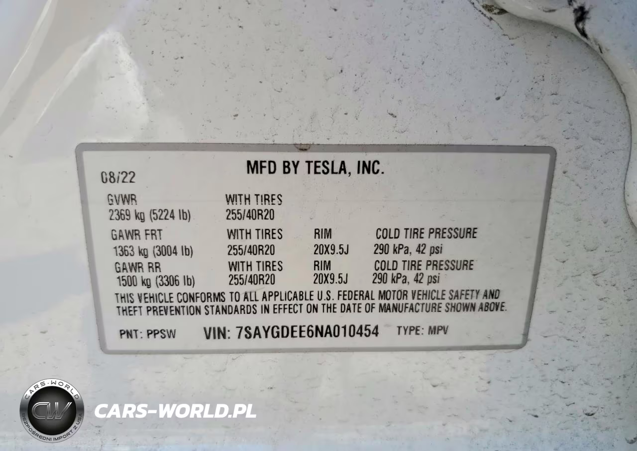 2022 Tesla Model Y VIN:7SAYGDEE6NA010454 - 12