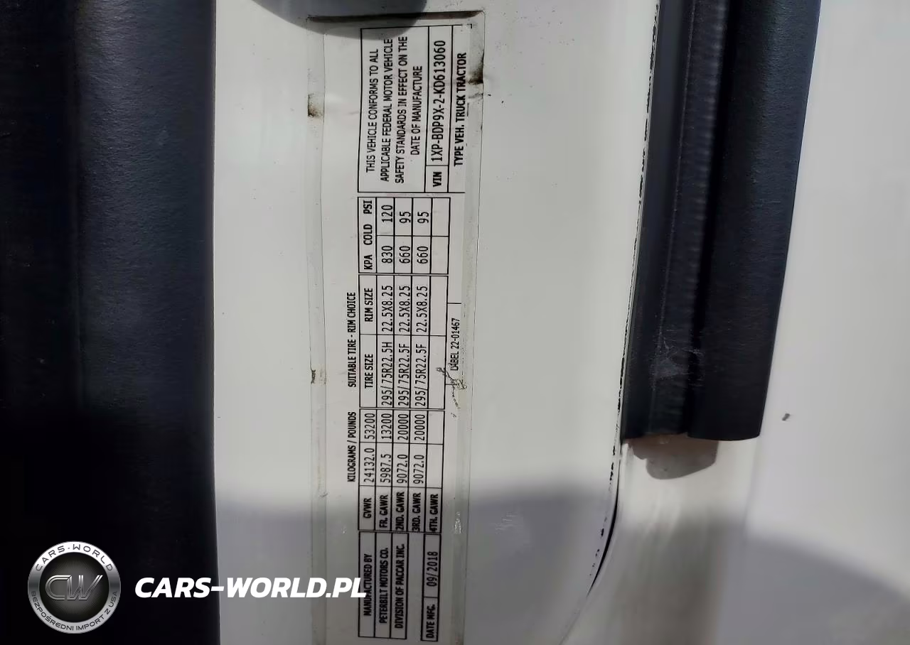 2019 Peterbilt 579 - Semi Truck VIN:1XPBDP9X2KD613060 - 12