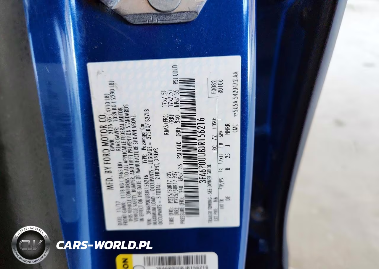 2018 Ford Fusion S Hybrid VIN:3FA6P0UU8JR156216 - 12