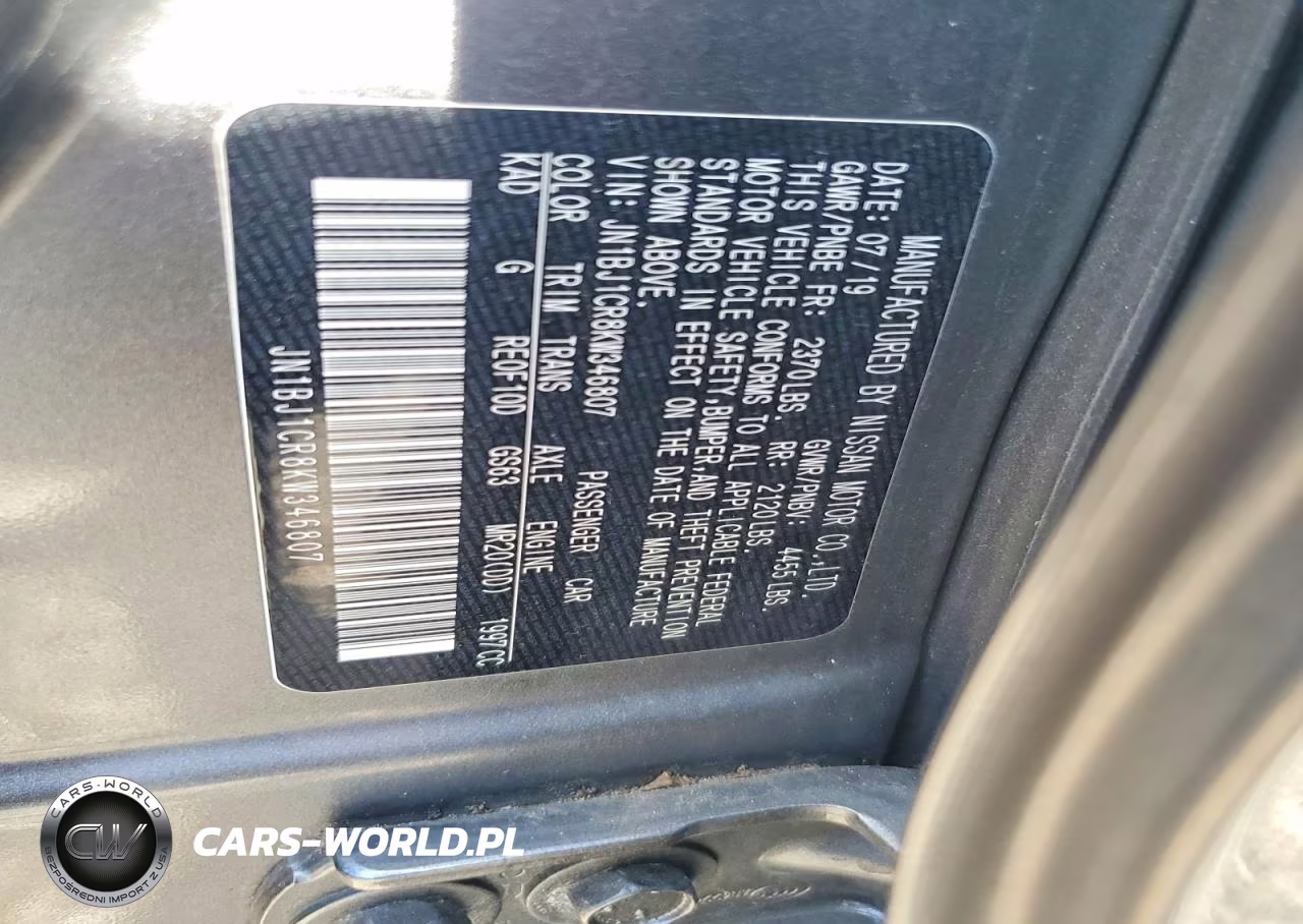 2019 Nissan Rogue Sport Sv VIN:JN1BJ1CR8KW346807 - 13