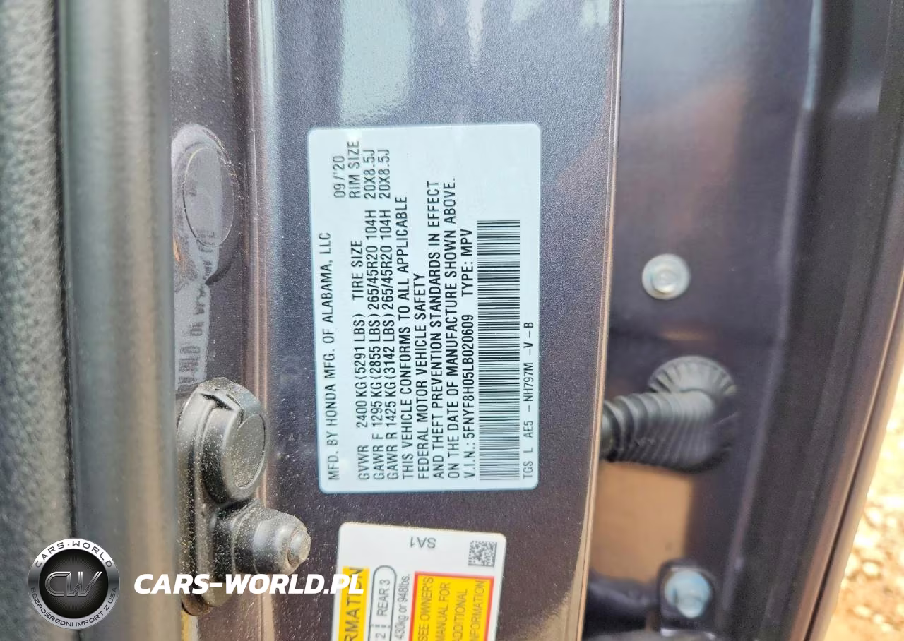 2020 Honda Passport Elite VIN:5FNYF8H05LB020609 - 12
