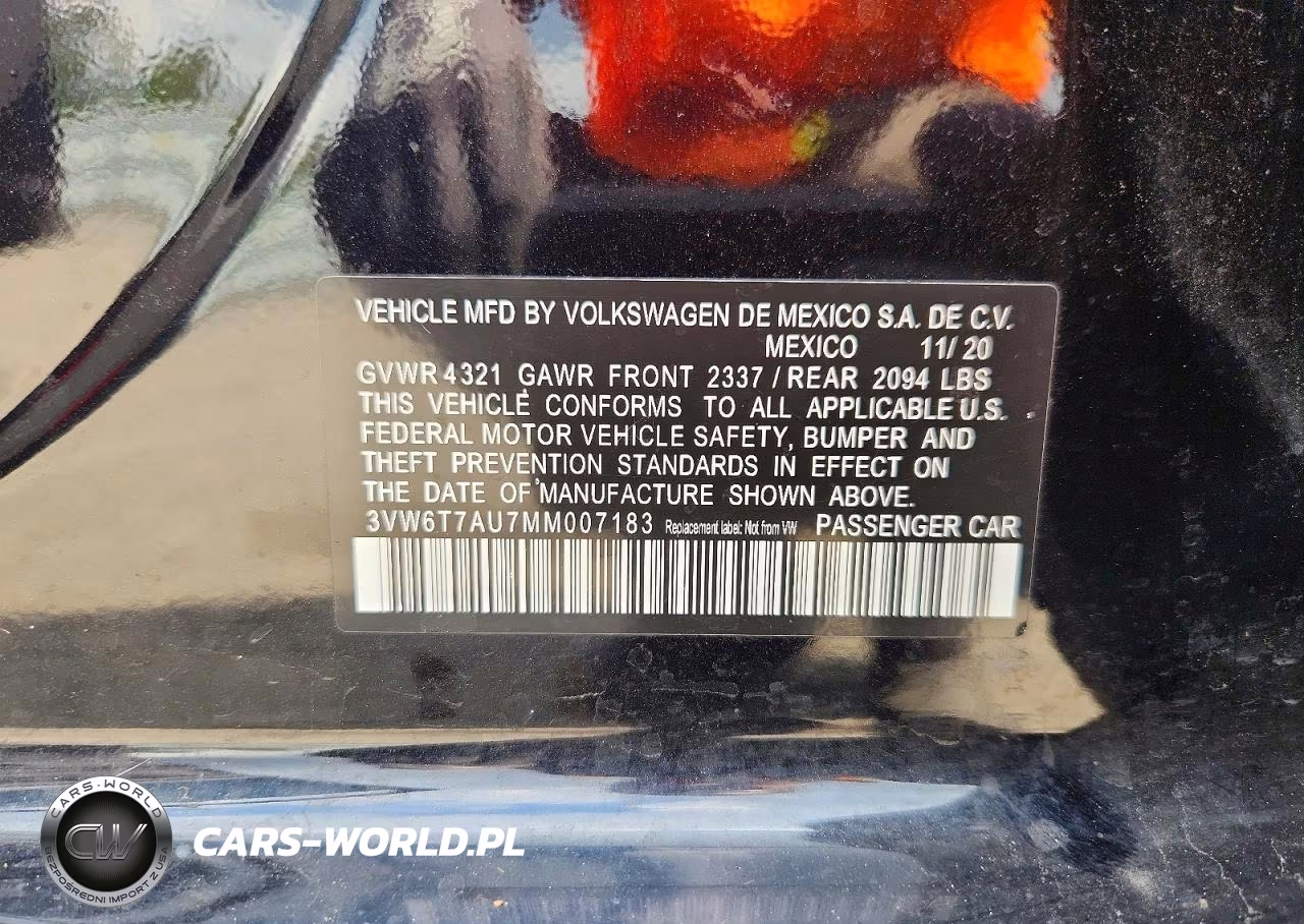 2021 Volkswagen Gti S VIN:3VW6T7AU7MM007183 - 13
