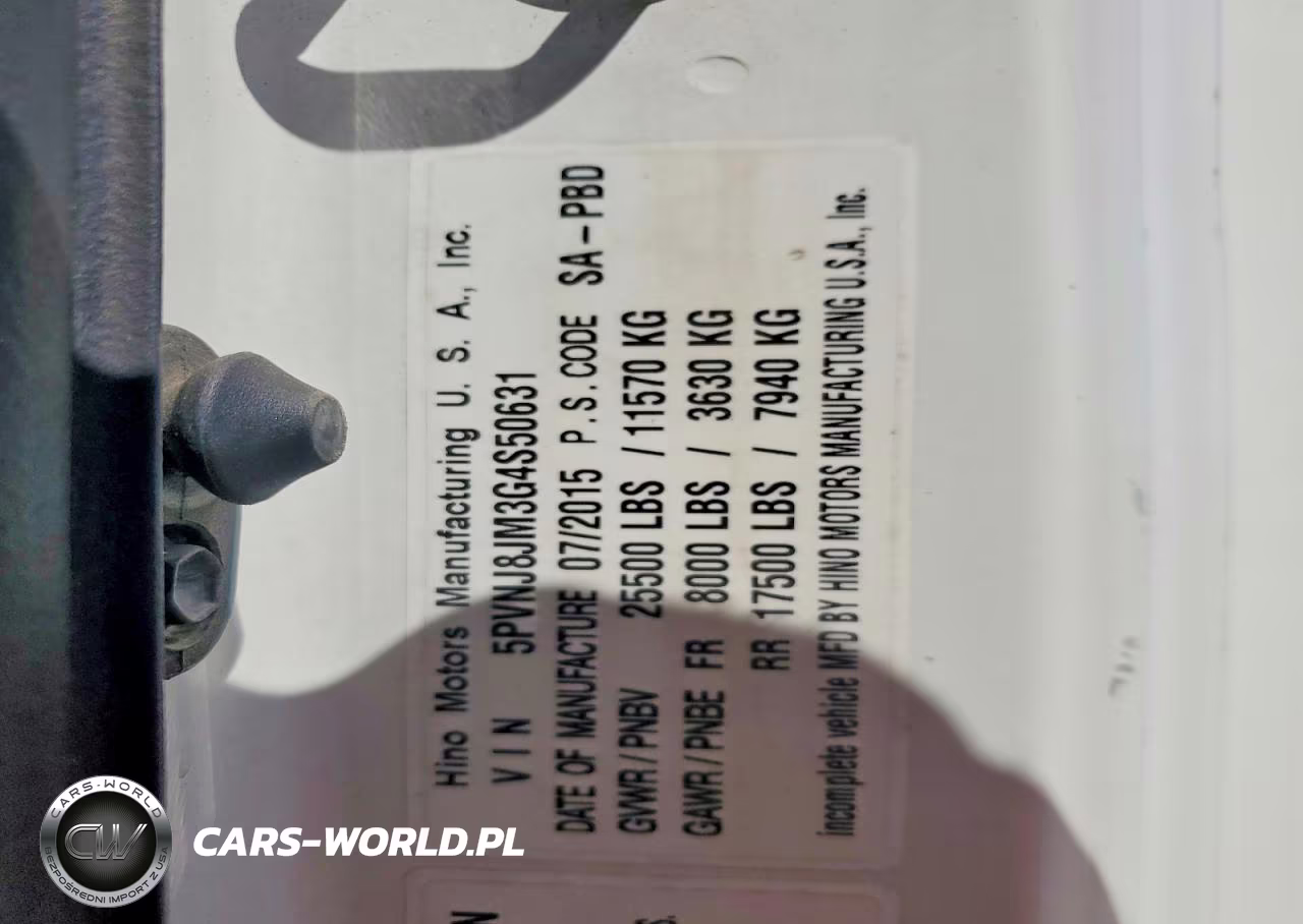 2016 Hino 258-268 VIN:5PVNJ8JM3G4S50631 - 10
