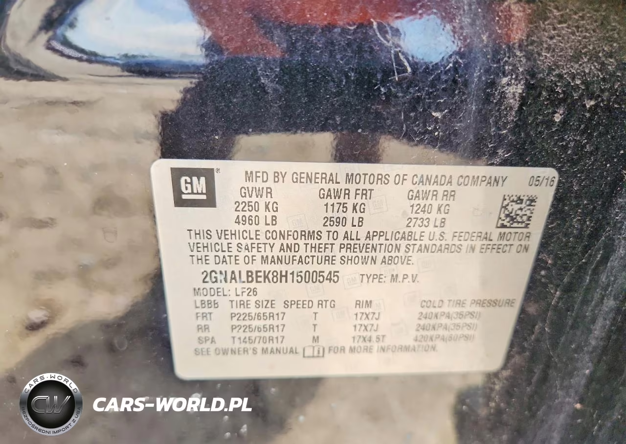 2017 Chevrolet Equinox Ls VIN:2GNALBEK8H1500545 - 13