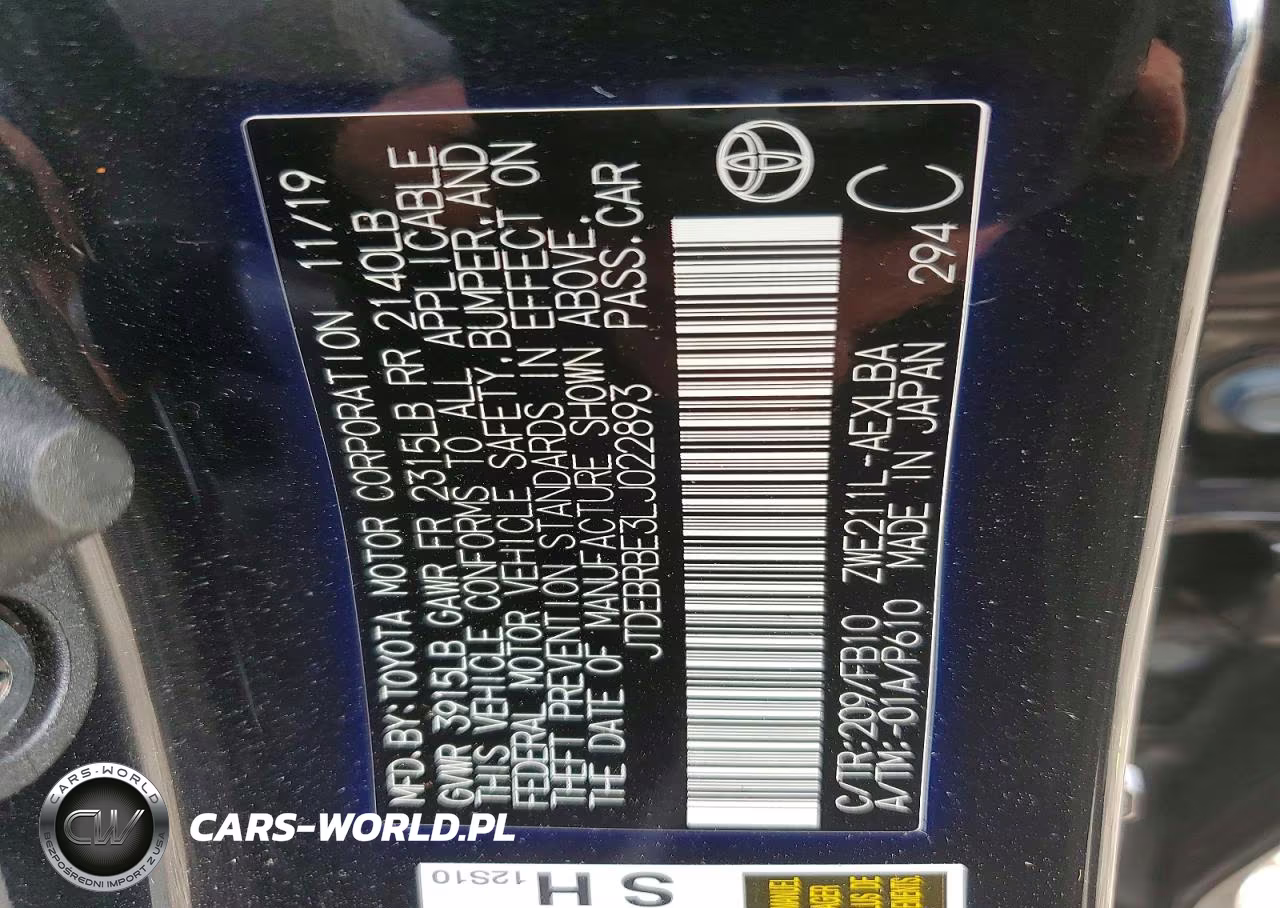 2020 Toyota Corolla Le VIN:JTDEBRBE3LJ022893 - 12