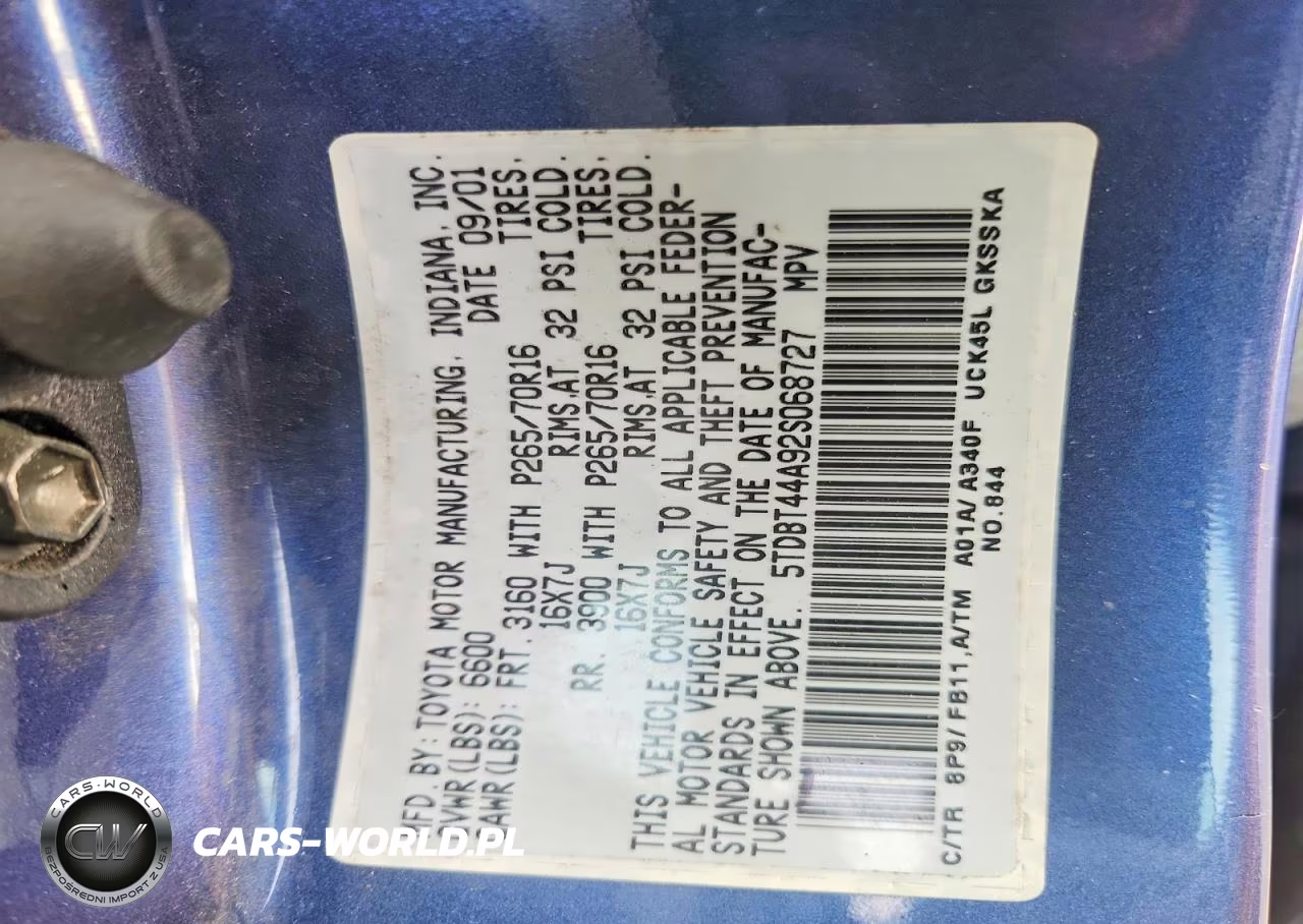 2002 Toyota Sequoia Sr5 VIN:5TDBT44A92S068727 - 12