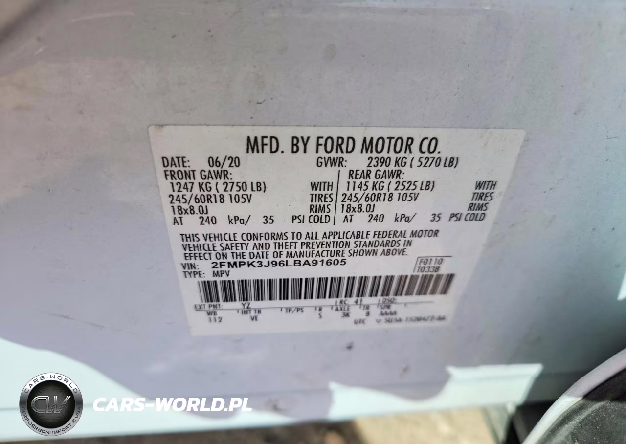 2020 Ford Edge Sel VIN:2FMPK3J96LBA91605 - 13
