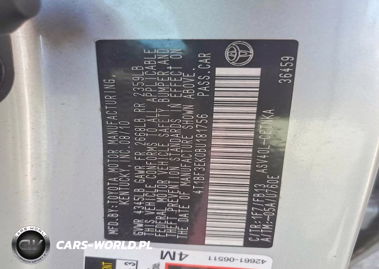 2011 Toyota Camry Le VIN:4T1BF3EK0BU181756 - 13