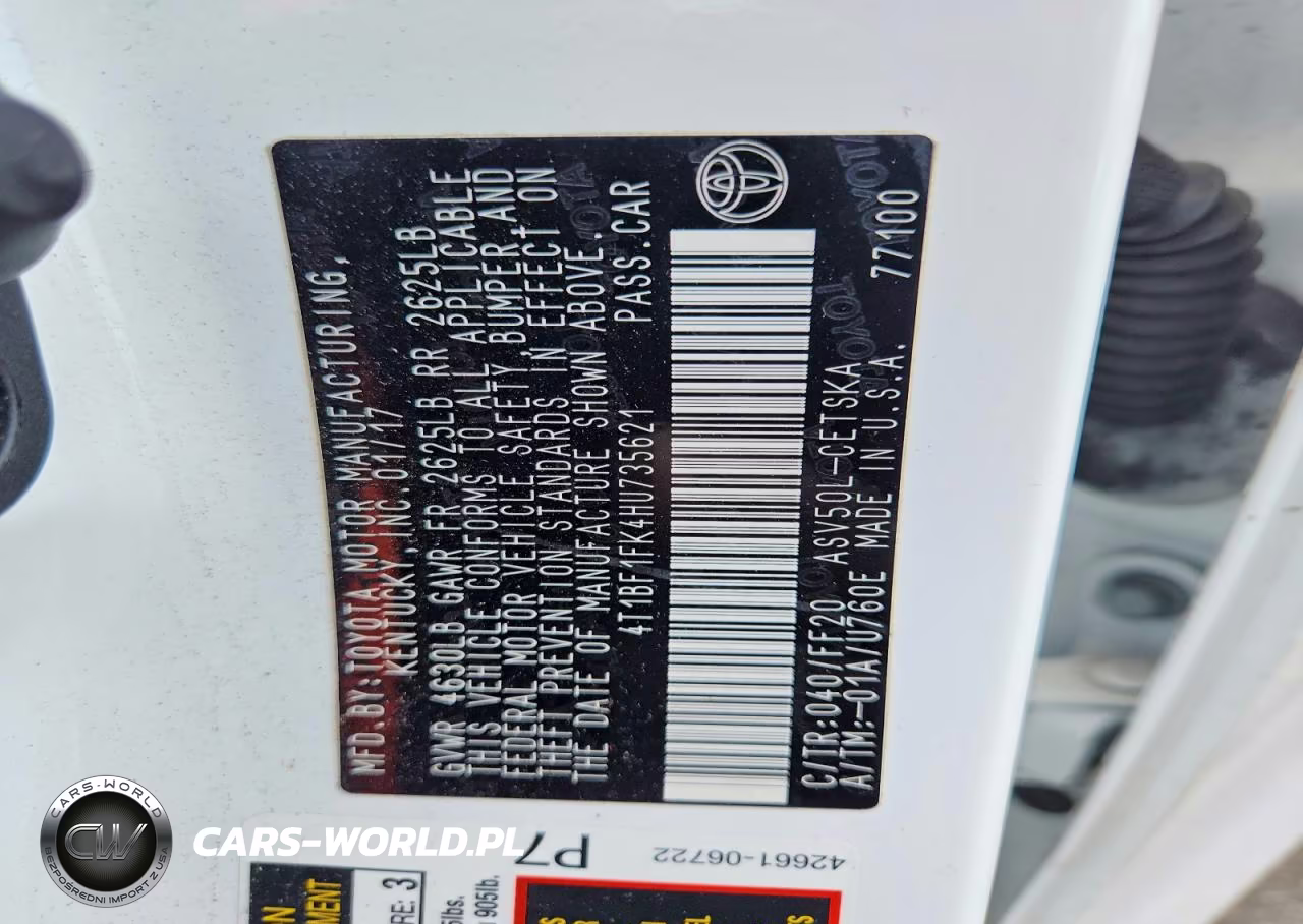 2017 Toyota Camry Se VIN:4T1BF1FK4HU735621 - 12