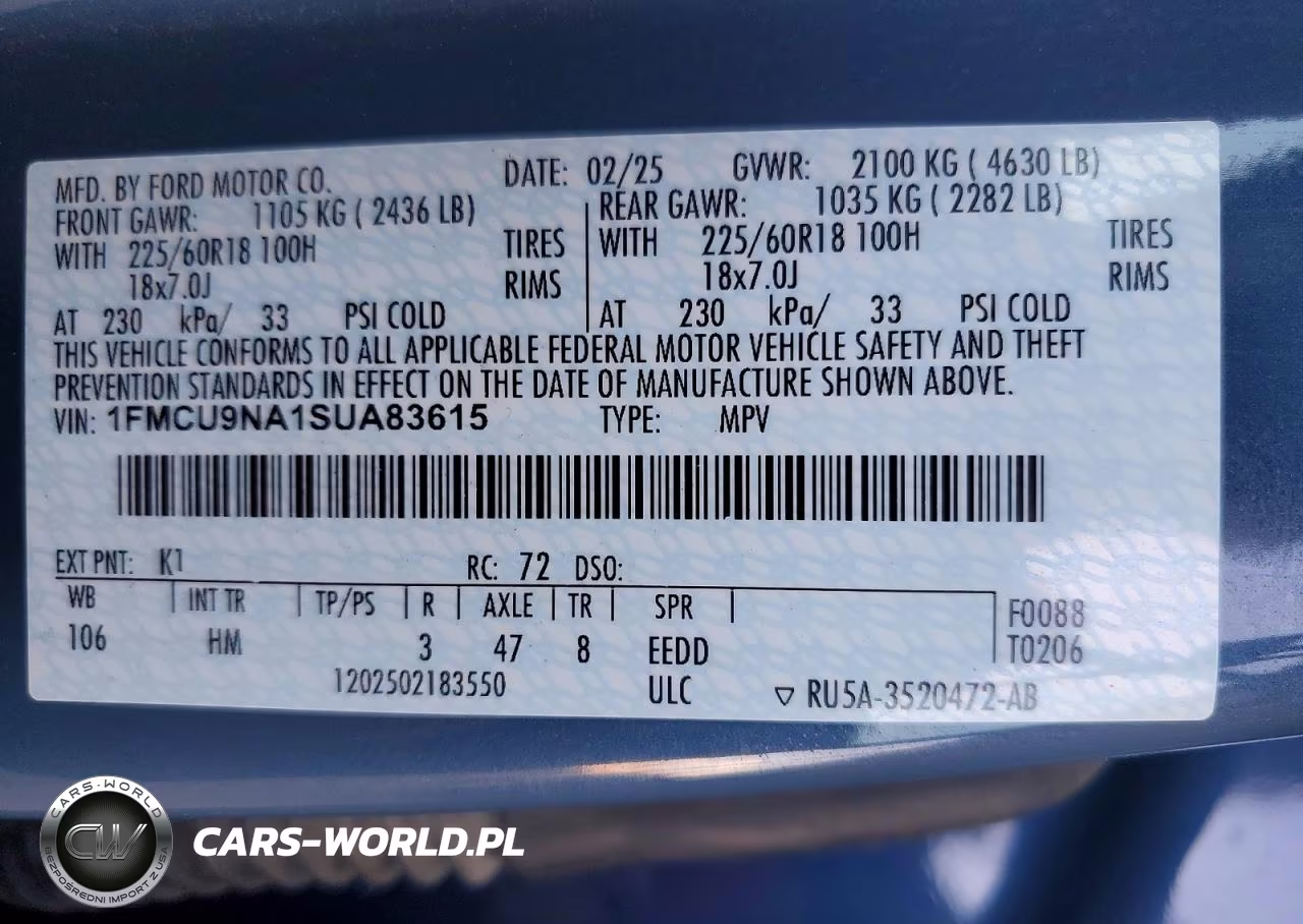2025 Ford Escape St Line Select VIN:1FMCU9NA1SUA83615 - 12