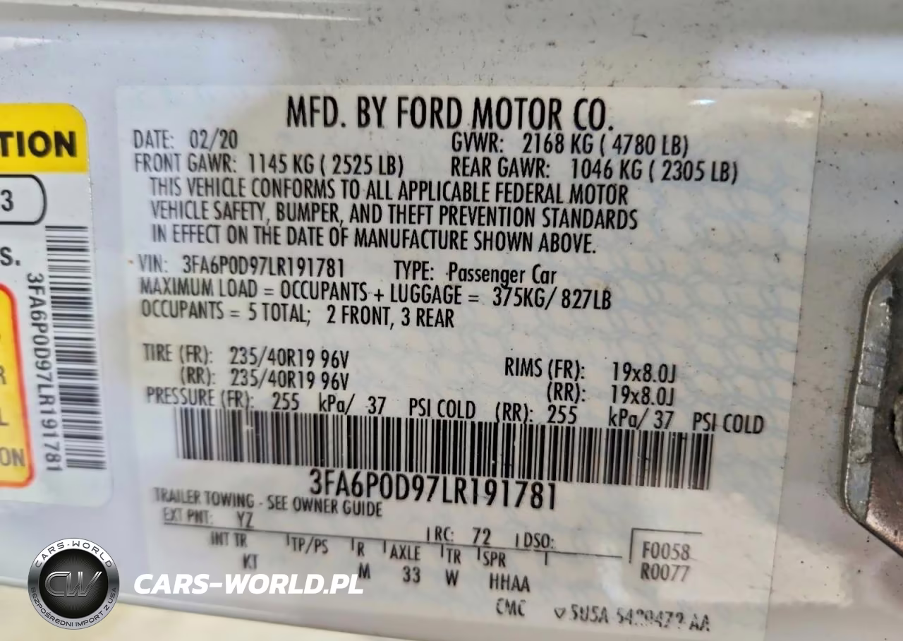 2020 Ford Fusion Titanium VIN:3FA6P0D97LR191781 - 12