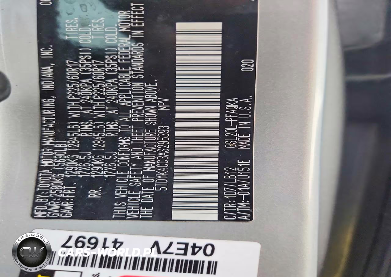 2010 Toyota Sienna Xle VIN:5TDYK4CC3AS295393 - 13