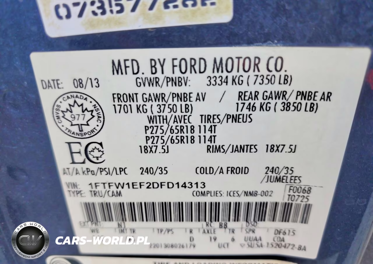 2013 Ford F150 Supercrew VIN:1FTFW1EF2DFD14313 - 13