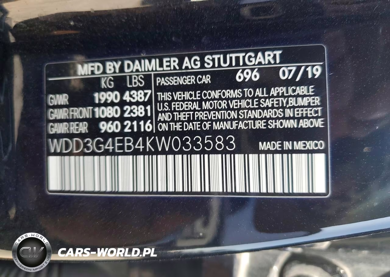2019 Mercedes-Benz A 220 VIN:WDD3G4EB4KW033583 - 12