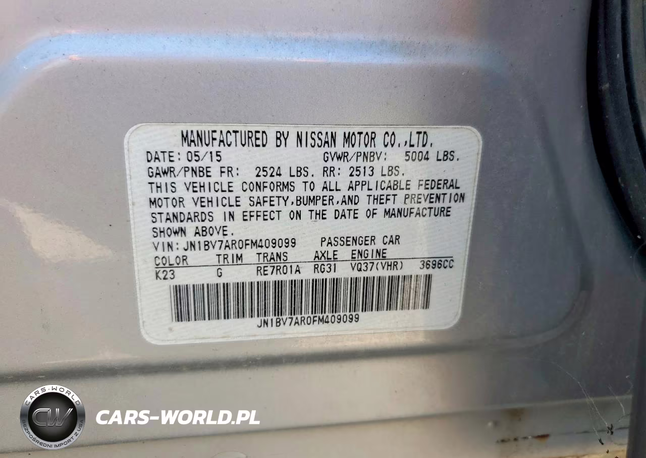 2015 Infiniti Q50 Base VIN:JN1BV7AR0FM409099 - 13