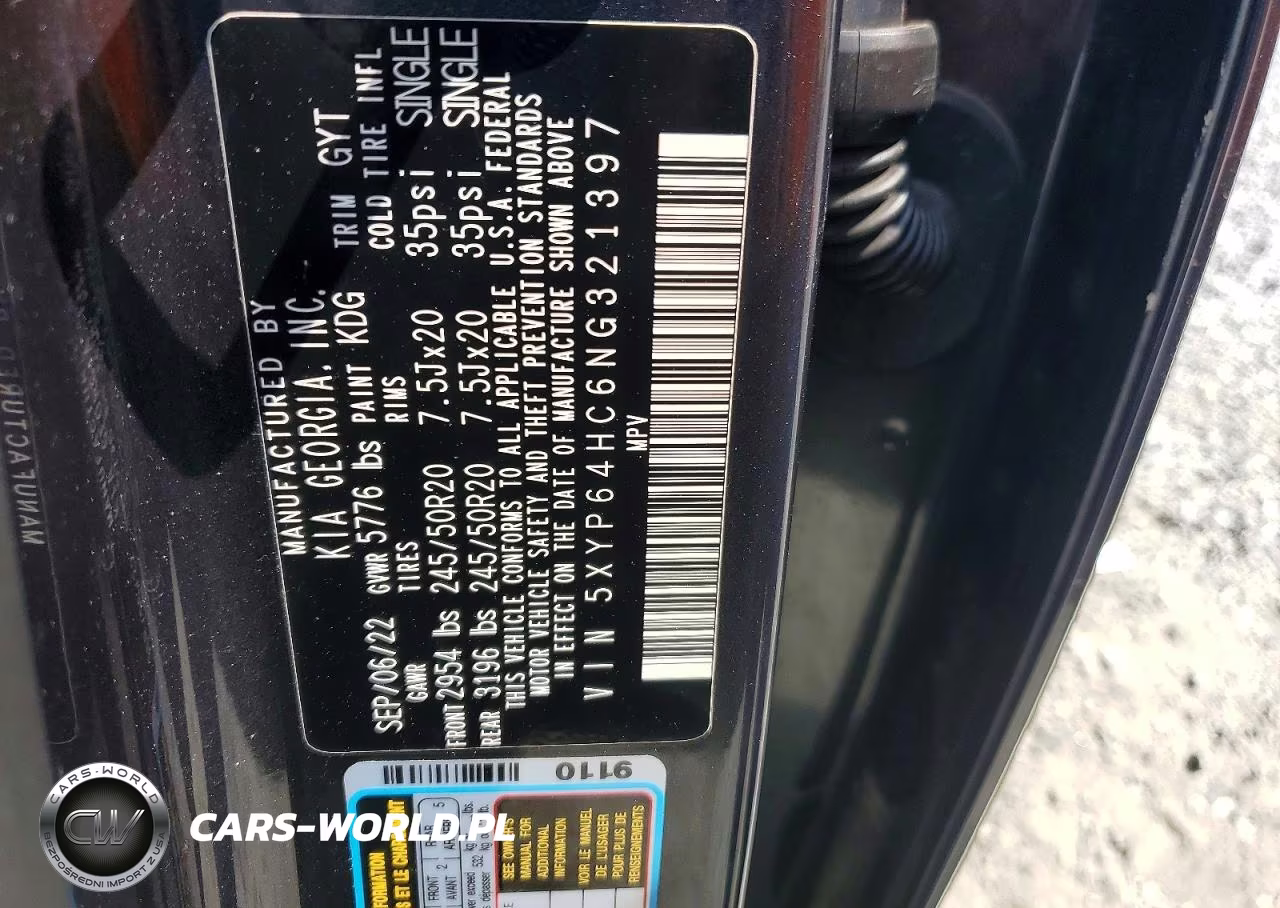 2022 Kia Telluride S VIN:5XYP64HC6NG321397 - 13