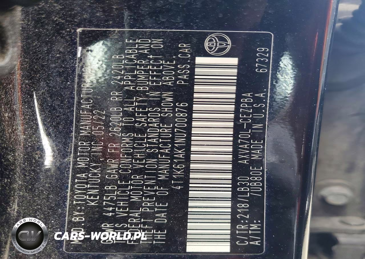 2022 Toyota Camry Xse VIN:4T1K61AK1NU700876 - 12
