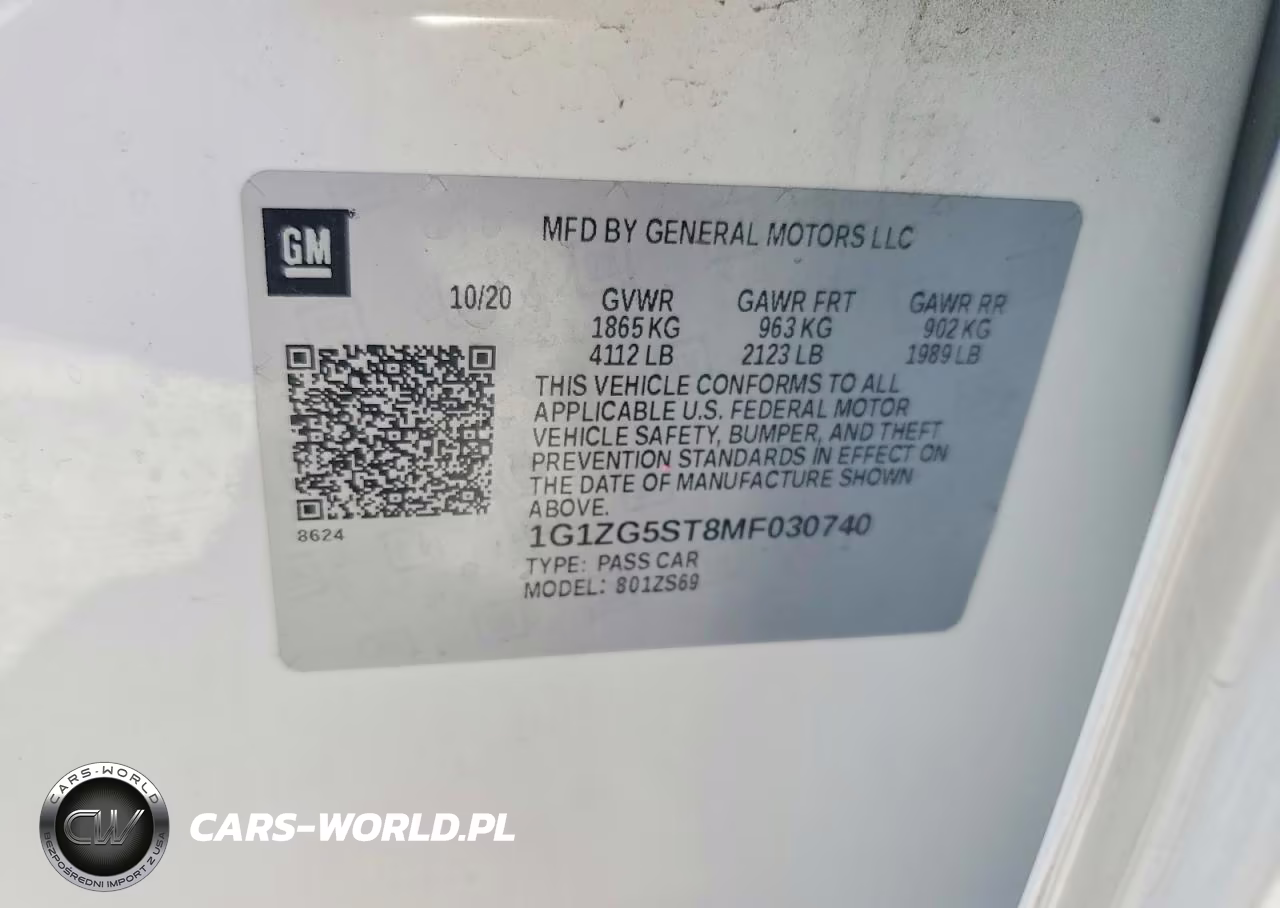 2021 Chevrolet Malibu Rs VIN:1G1ZG5ST8MF030740 - 13