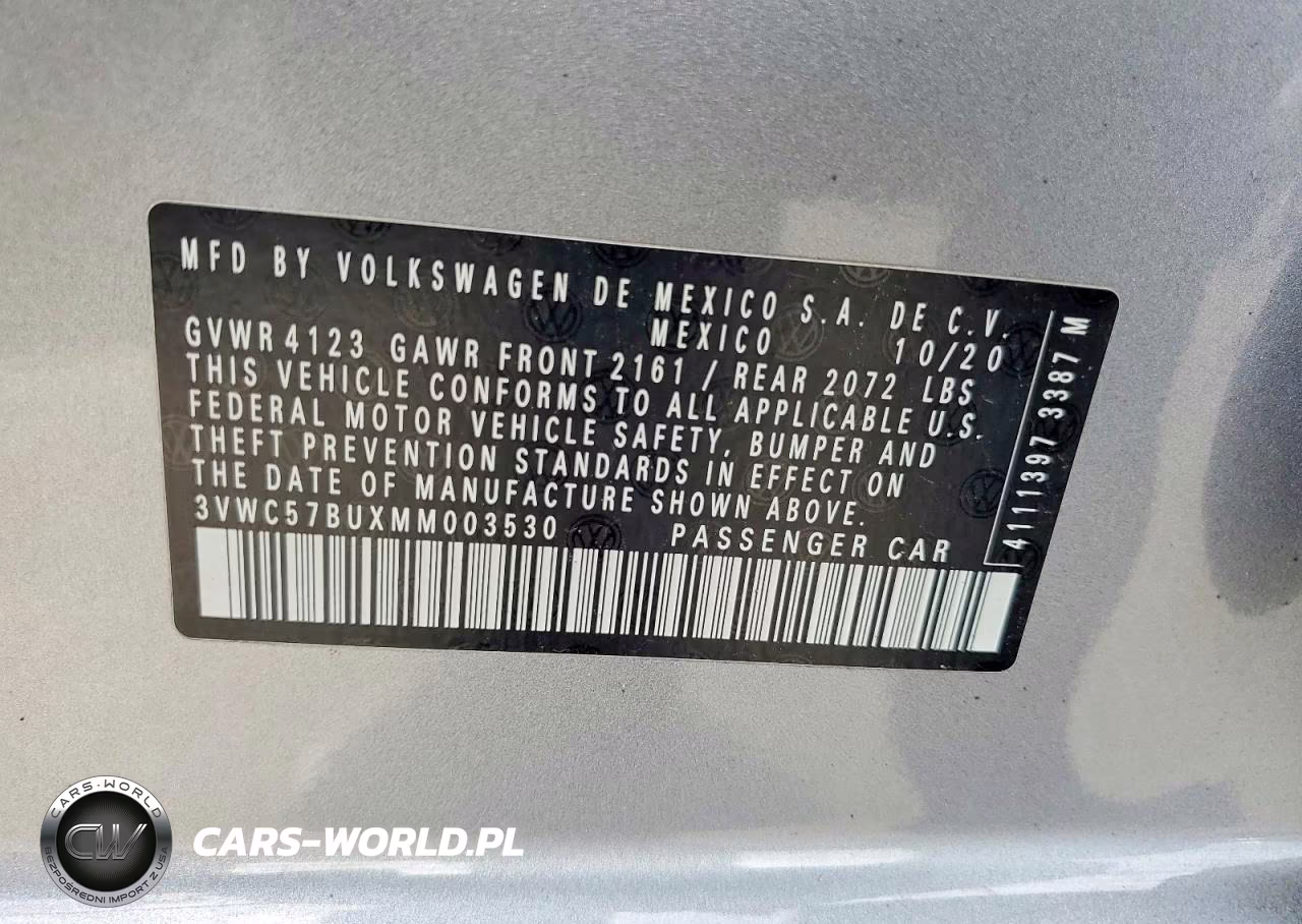 2021 Volkswagen Jetta S VIN:3VWC57BUXMM003530 - 12