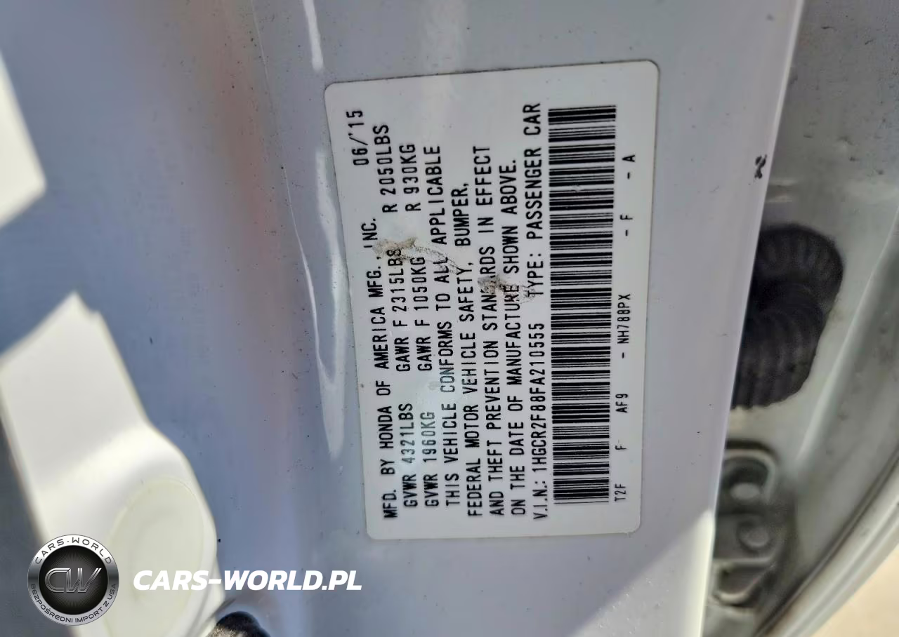 2015 Honda Accord Exl VIN:1HGCR2F88FA210555 - 12