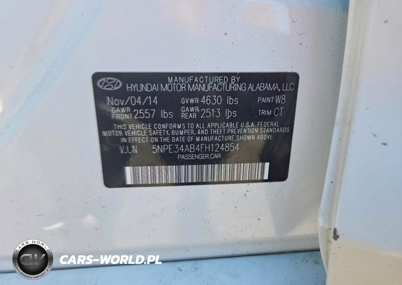 2015 Hyundai Sonata Limited 2.0T VIN:5NPE34AB4FH124854 - 12