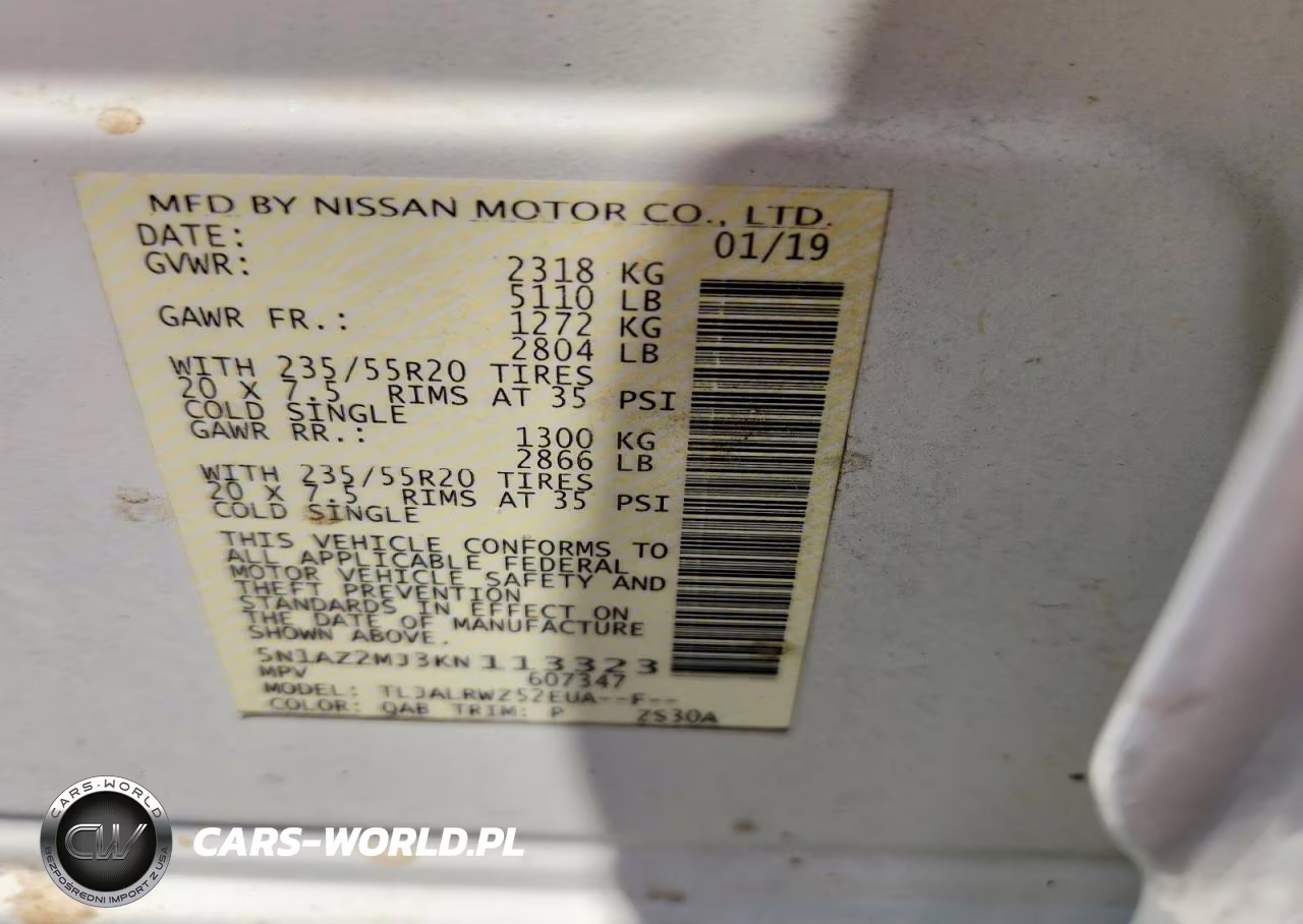 2019 Nissan Murano Sl VIN:5N1AZ2MJ3KN113323 - 13