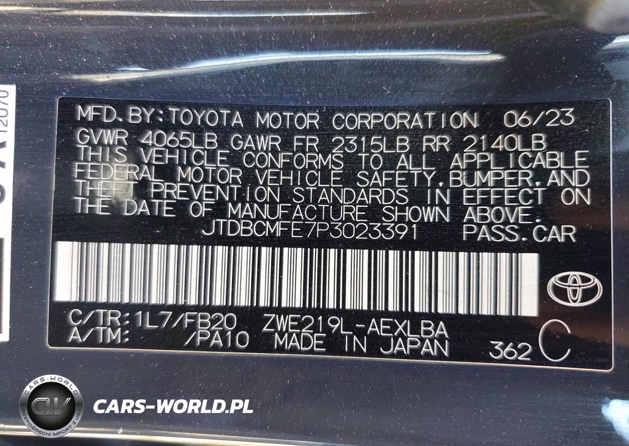 2023 Toyota Corolla Hybrid Le VIN:JTDBCMFE7P3023391 - 13