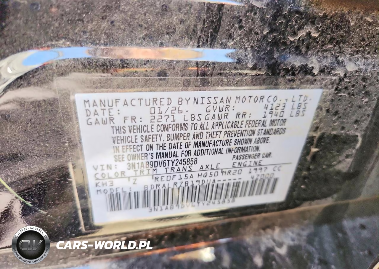 2026 Nissan Sentra Sr VIN:3N1AB9DV6TY245858 - 12
