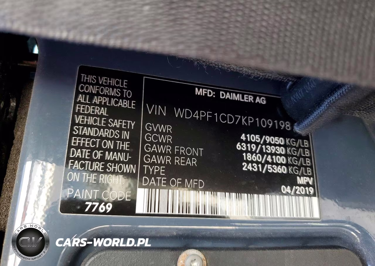 2019 Mercedes-Benz Sprinter 3500 Delivery Van VIN:WD4PF1CD7KP109198 - 13