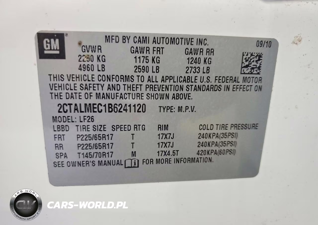 2011 GMC Terrain Sle VIN:2CTALMEC1B6241120 - 13
