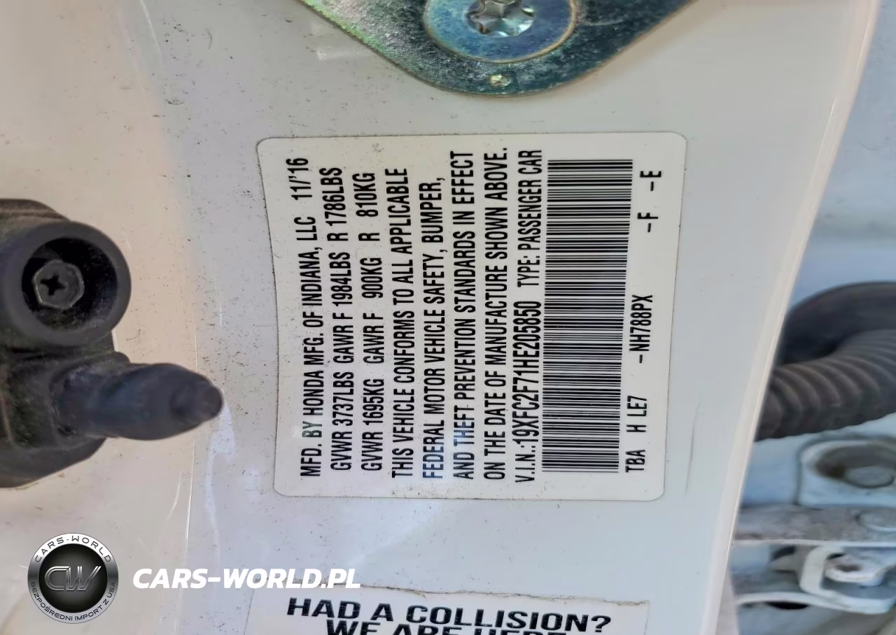 2017 Honda Civic Ex VIN:19XFC2F71HE205850 - 12