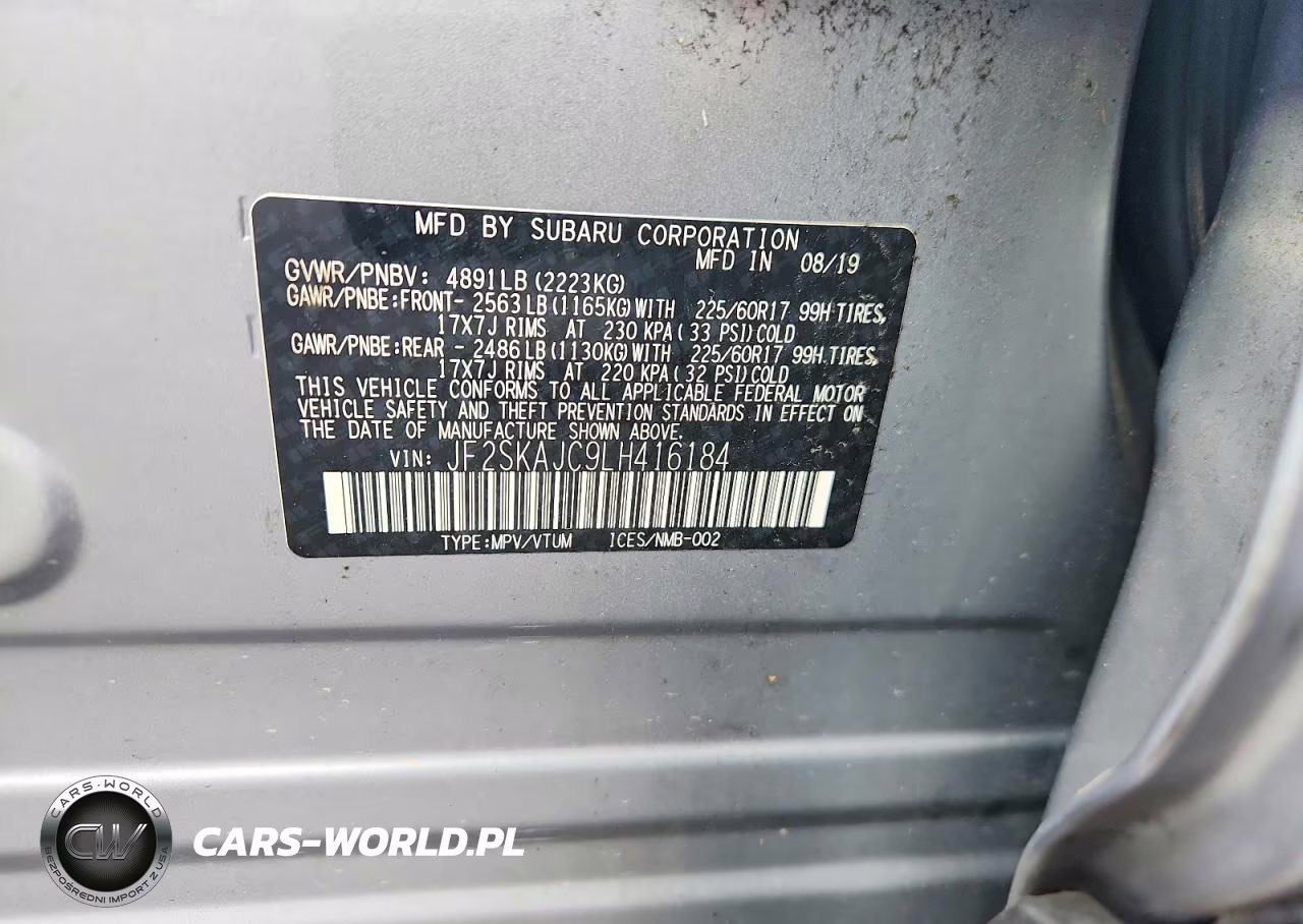 2020 Subaru Forester Premium VIN:JF2SKAJC9LH416184 - 13