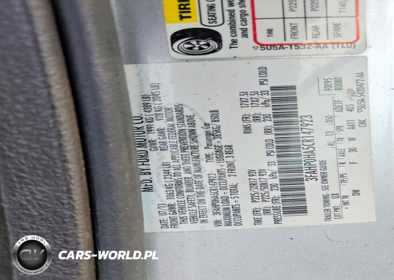 2012 Ford Fusion Se VIN:3FAHP0HA5CR147923 - 12