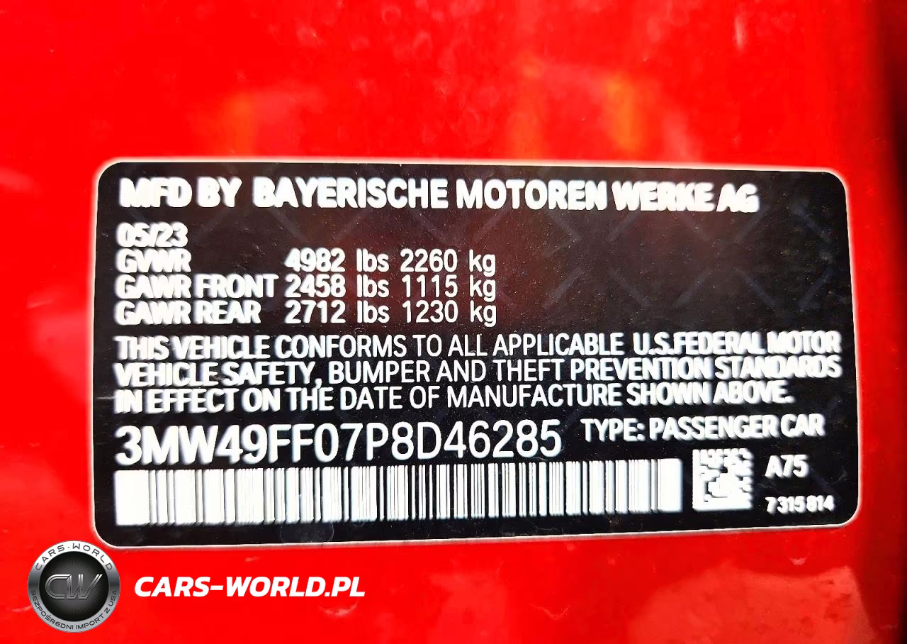 2023 BMW M340Xi VIN:3MW49FF07P8D46285 - 13