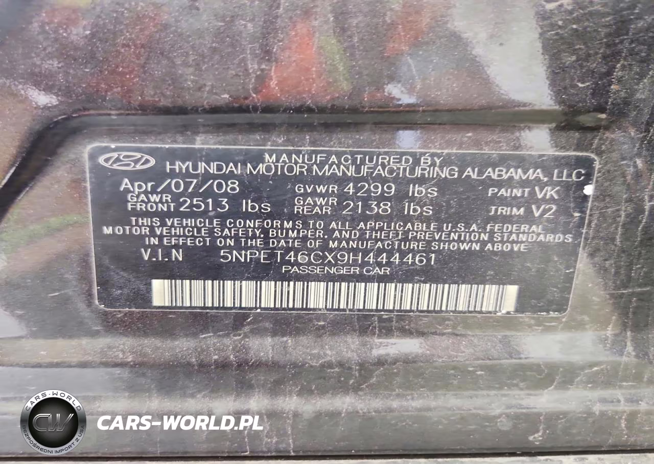 2009 Hyundai Sonata Gls VIN:5NPET46CX9H444461 - 12