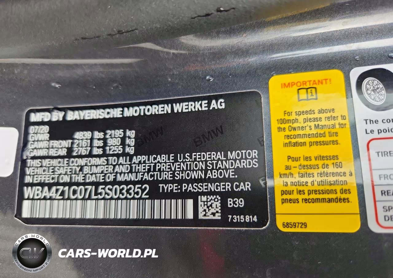 2020 BMW 430I VIN:WBA4Z1C07L5S03352 - 12