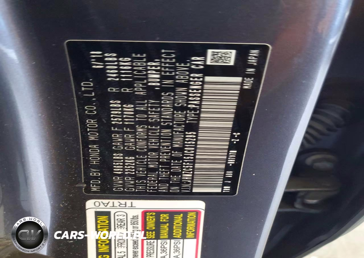 2018 Honda Clarity VIN:JHMZC5F15JC015295 - 13