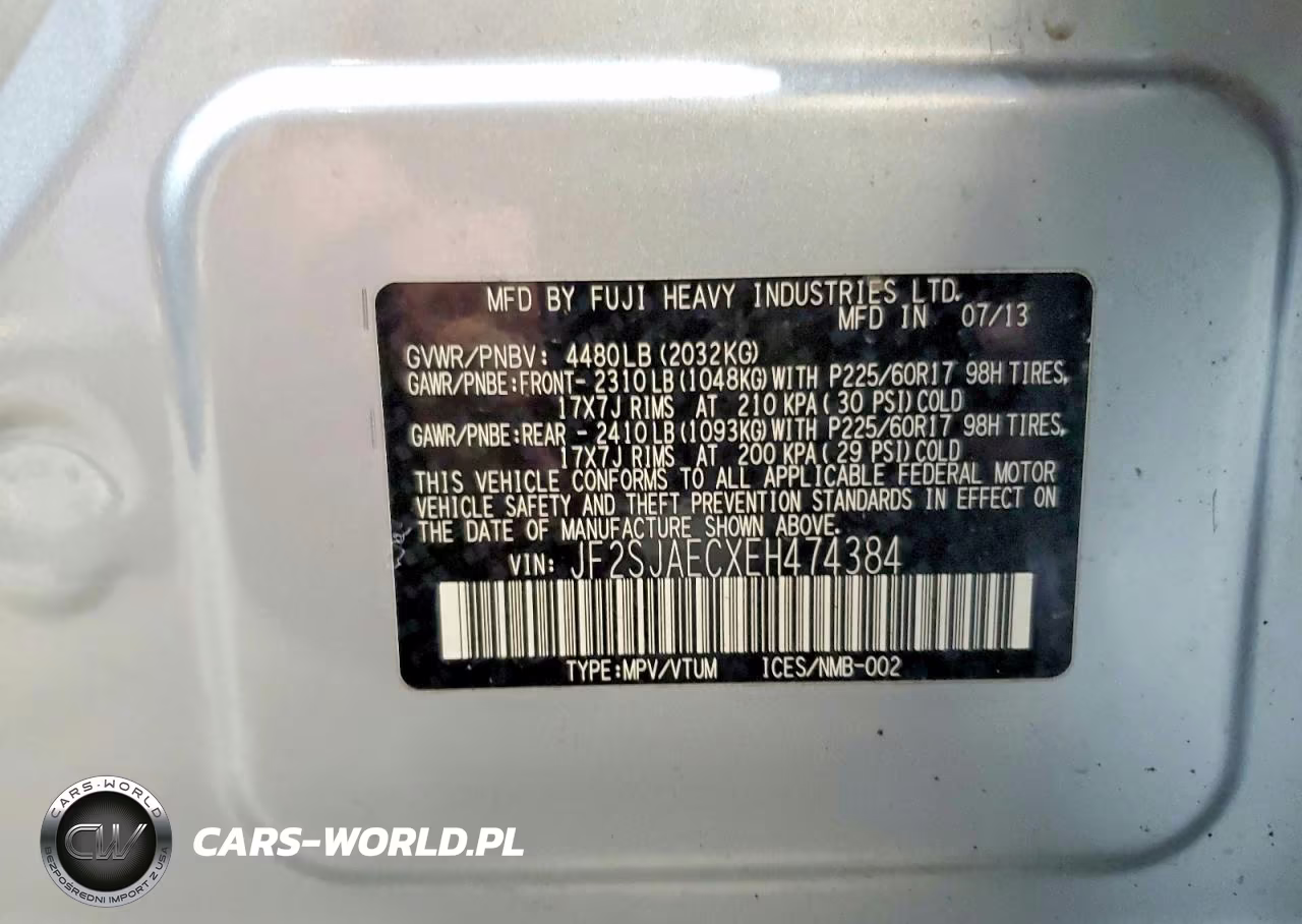 2014 Subaru Forester 2.5I Premium VIN:JF2SJAECXEH474384 - 13