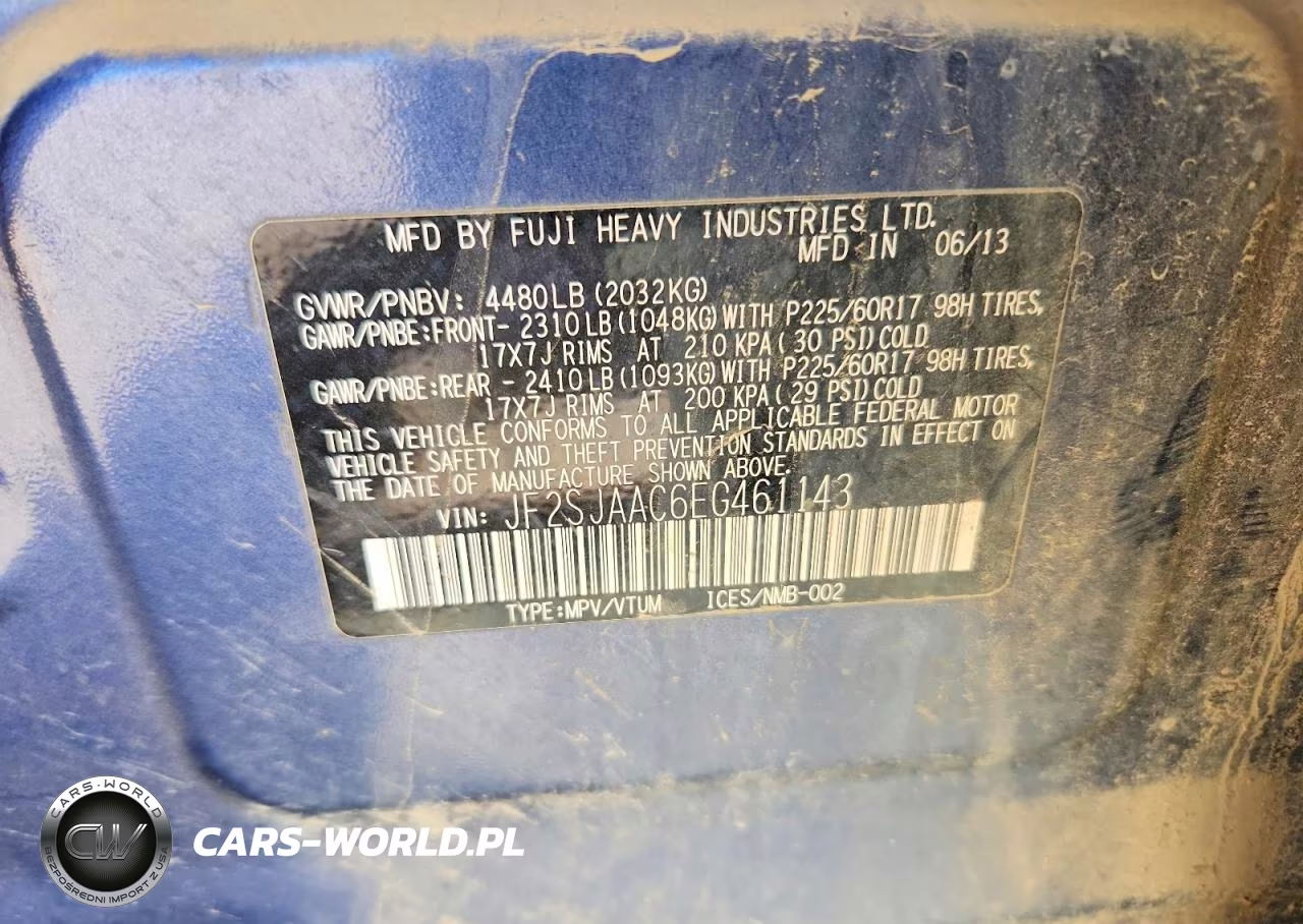 2014 Subaru Forester 2.5I VIN:JF2SJAAC6EG461143 - 13