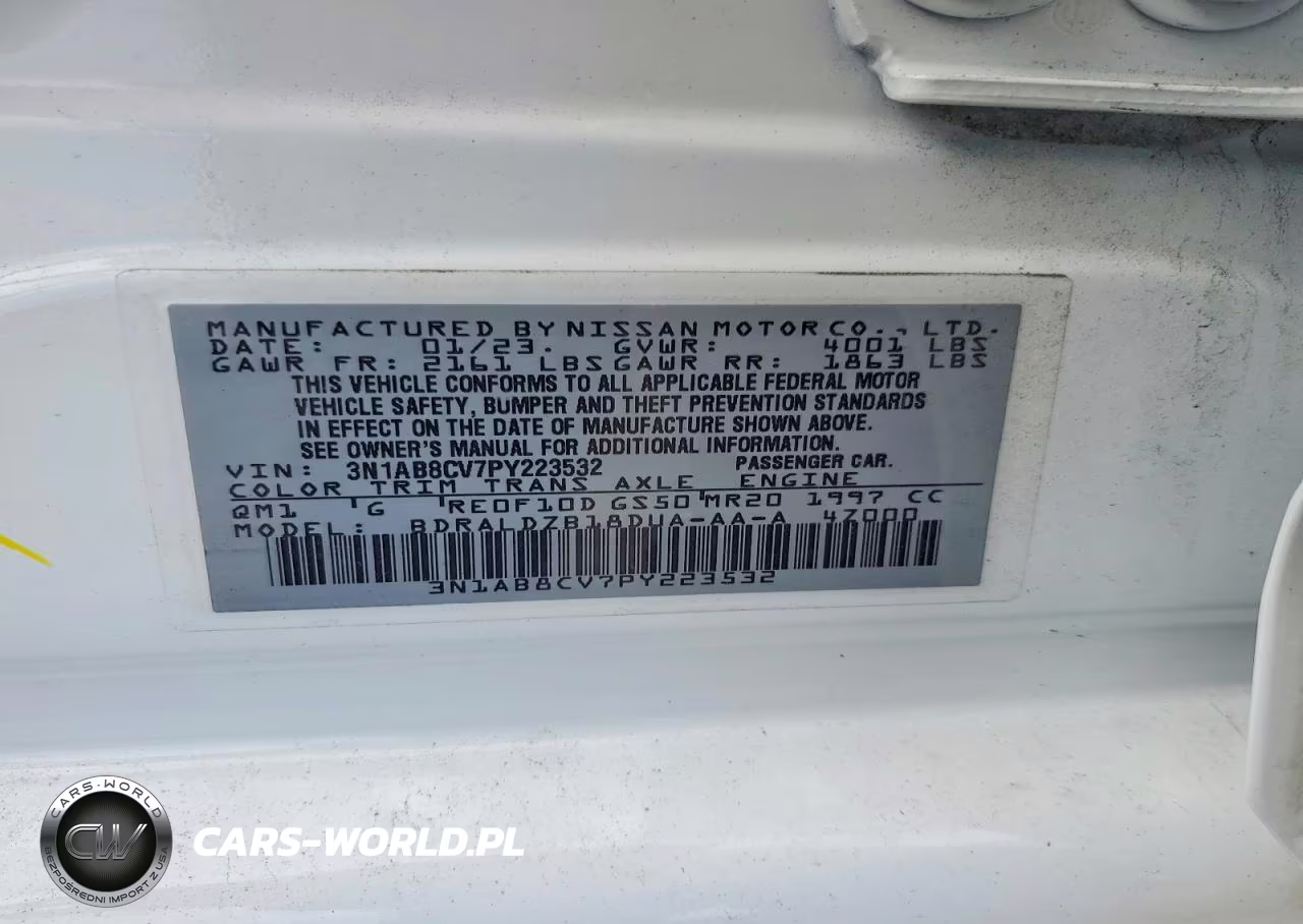 2023 Nissan Sentra Sv VIN:3N1AB8CV7PY223532 - 12