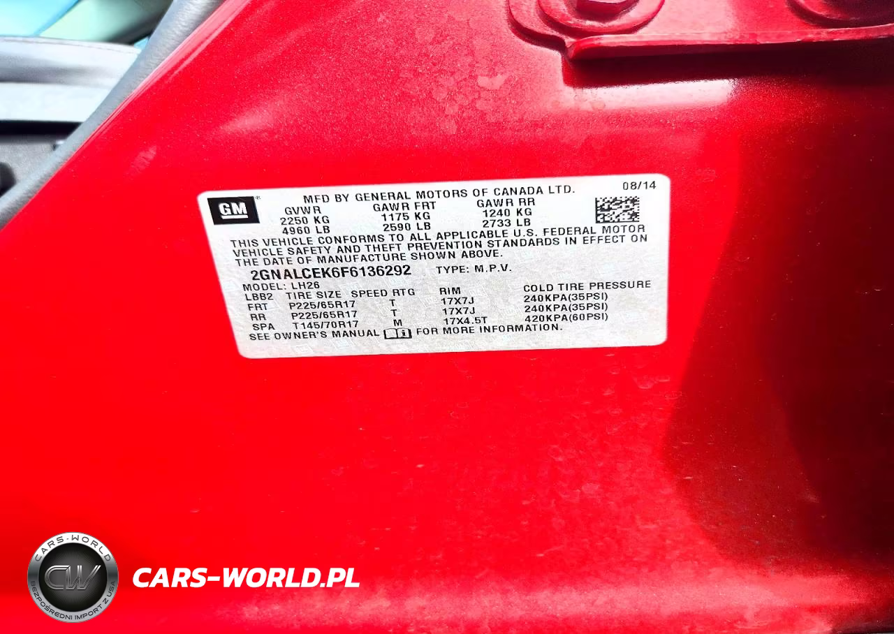 2015 Chevrolet Equinox Lt VIN:2GNALCEK6F6136292 - 14