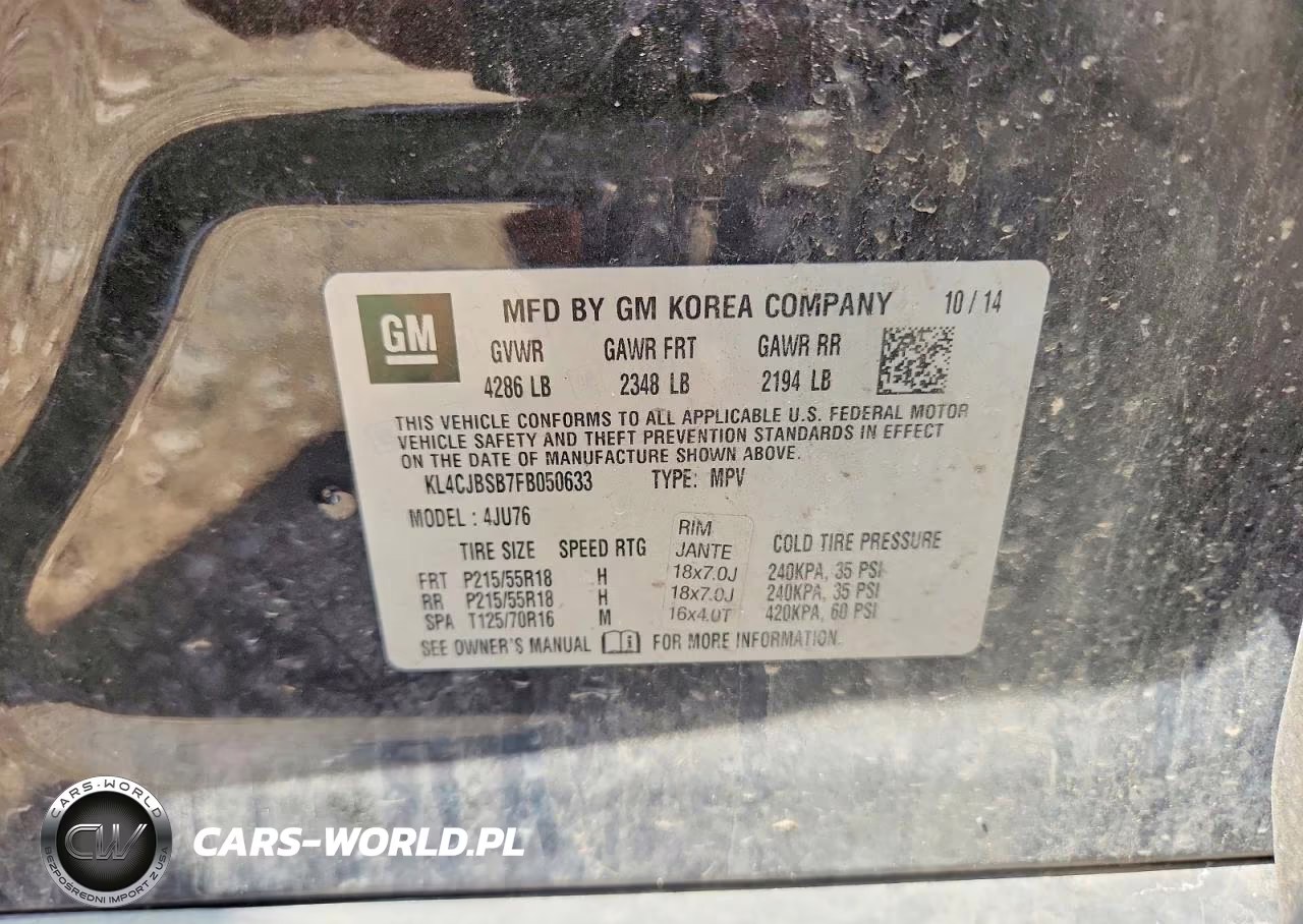 2015 Buick Encore Convenience VIN:KL4CJBSB7FB050633 - 13