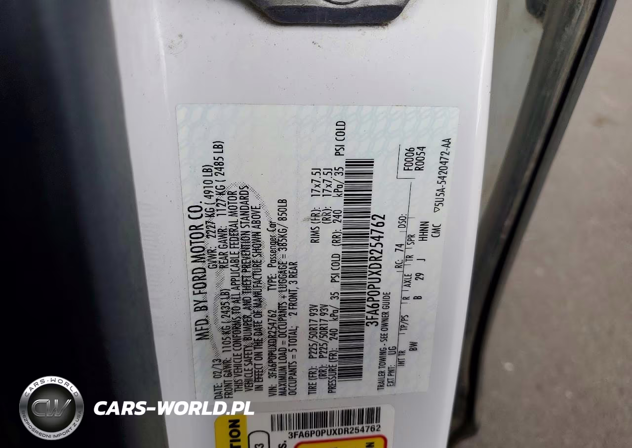 2013 Ford Fusion Se Phev VIN:3FA6P0PUXDR254762 - 12