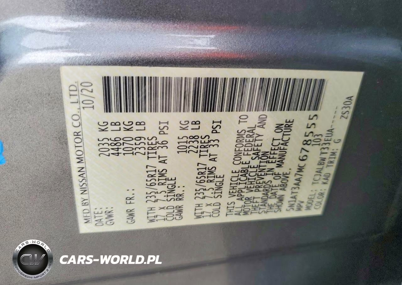 2021 Nissan Rogue S VIN:5N1AT3AA7MC678555 - 13