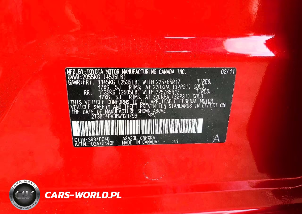 2011 Toyota Rav4 Base VIN:2T3BF4DV3BW121799 - 14