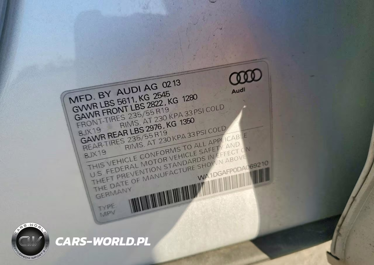 2013 Audi Q5 Premium Plus VIN:WA1DGAFP0DA069210 - 13