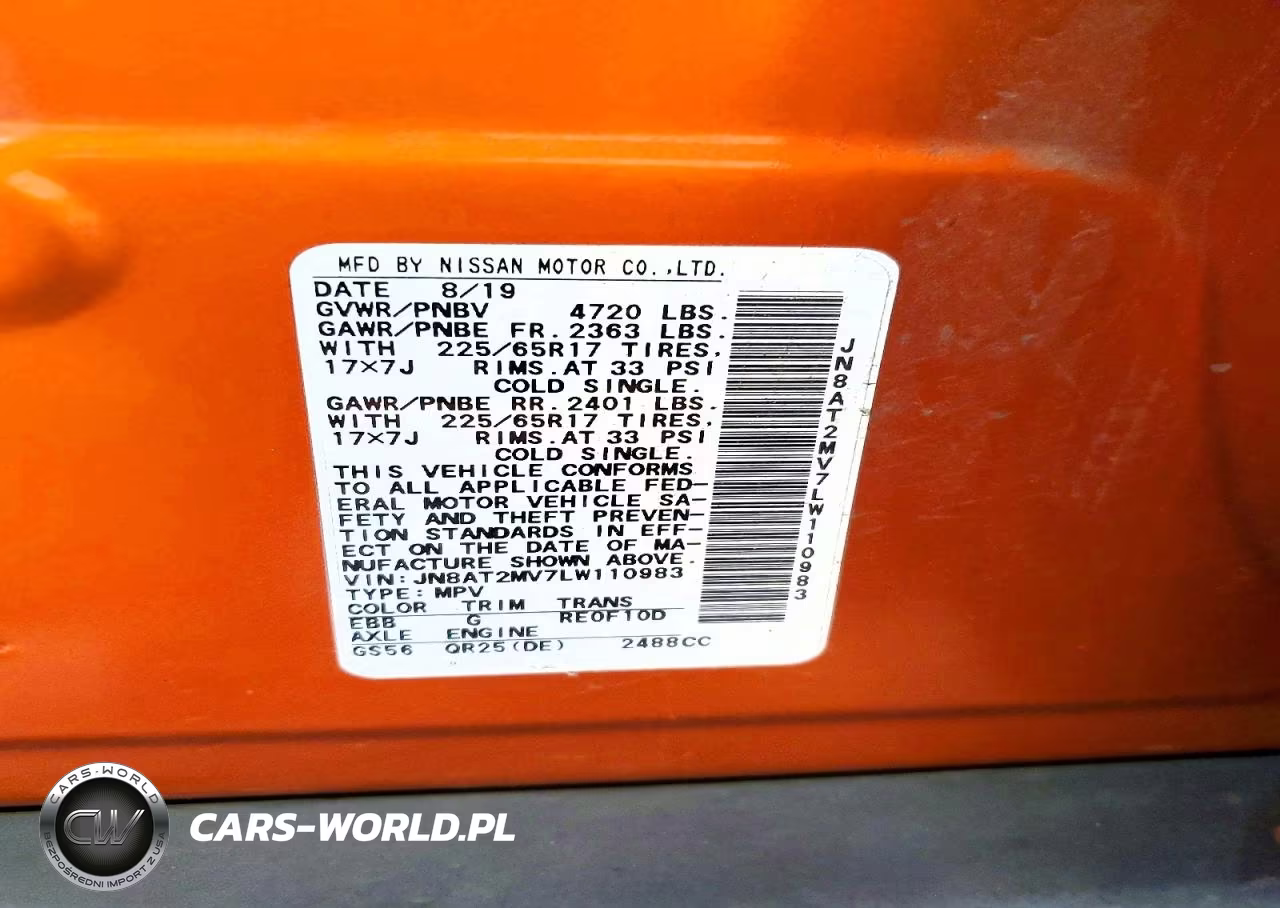 2020 Nissan Rogue Sv VIN:JN8AT2MV7LW110983 - 13