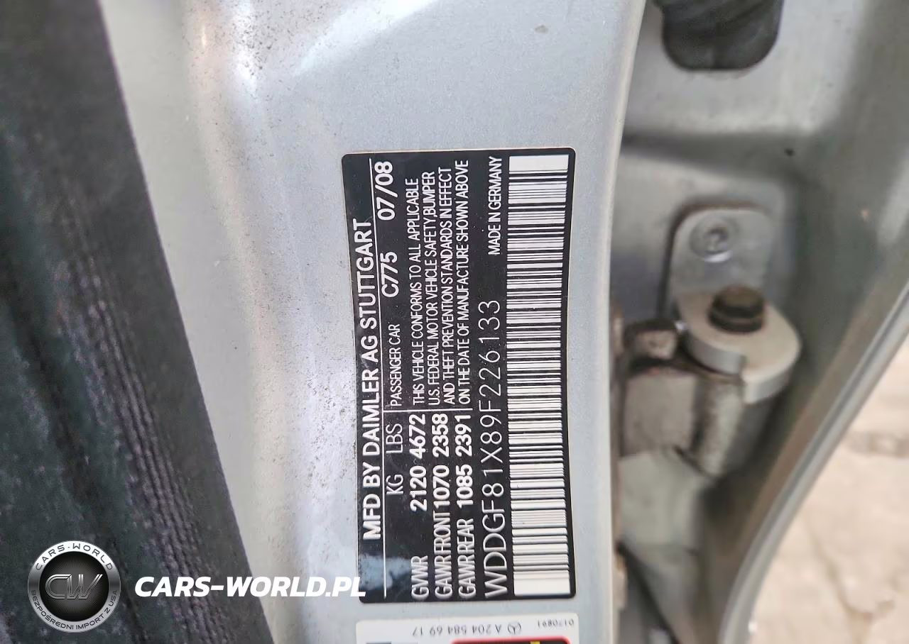 2009 Mercedes-Benz C 300 4Matic VIN:WDDGF81X89F226133 - 12